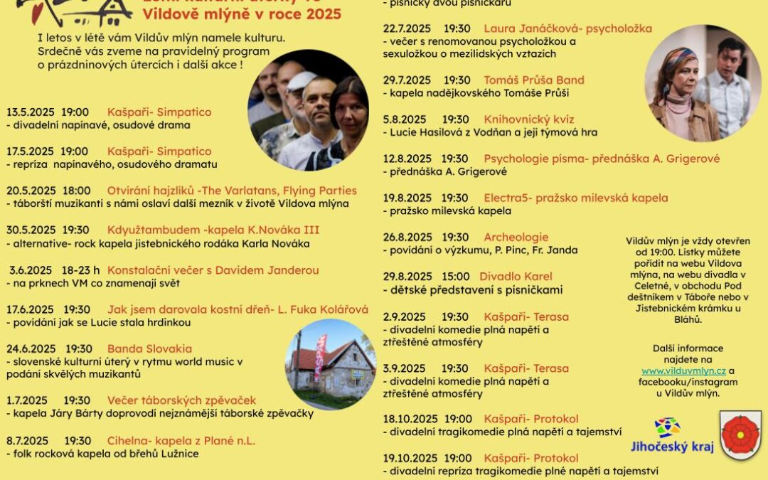 Kulturní mletí v létě 2025